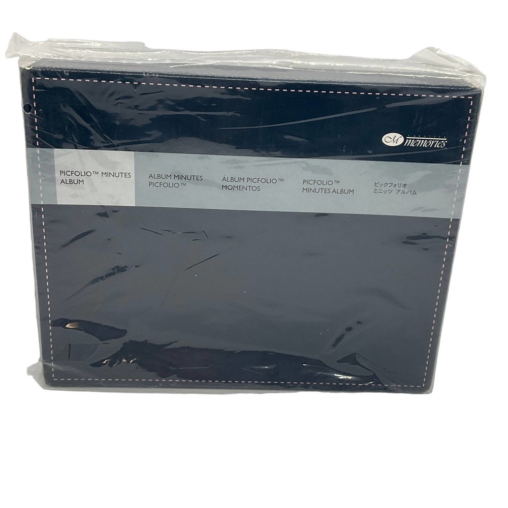 Creative Memories 5x7 Picfolio Blue w/Pink Stitching Minutes Album in Box